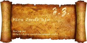 Hirs Zenóbia névjegykártya